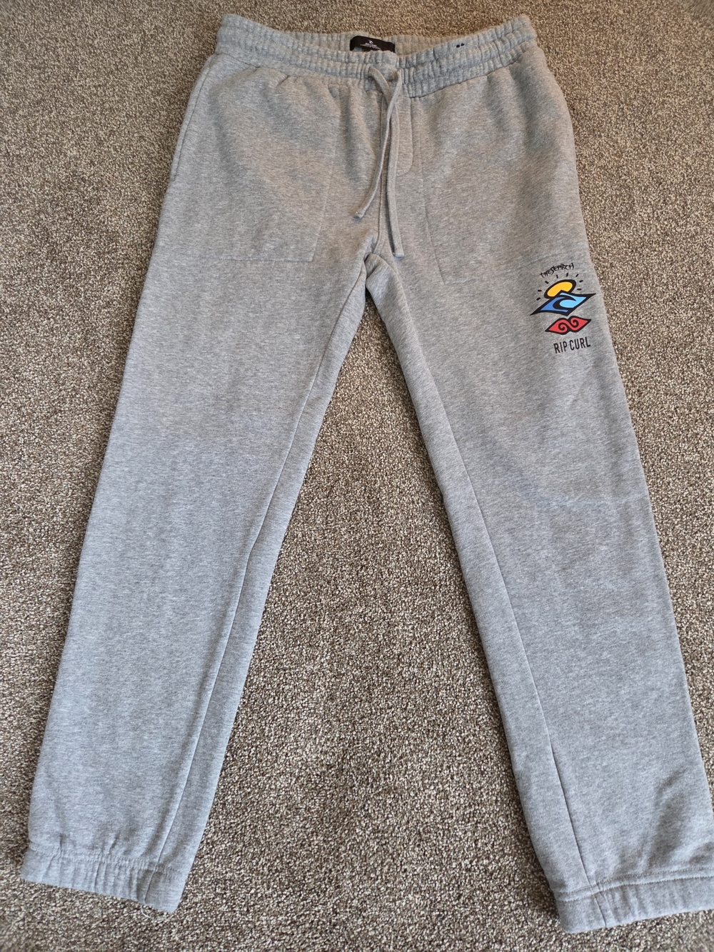 Rip Curl Mens Gray Logo Sweatpants Size Medium
